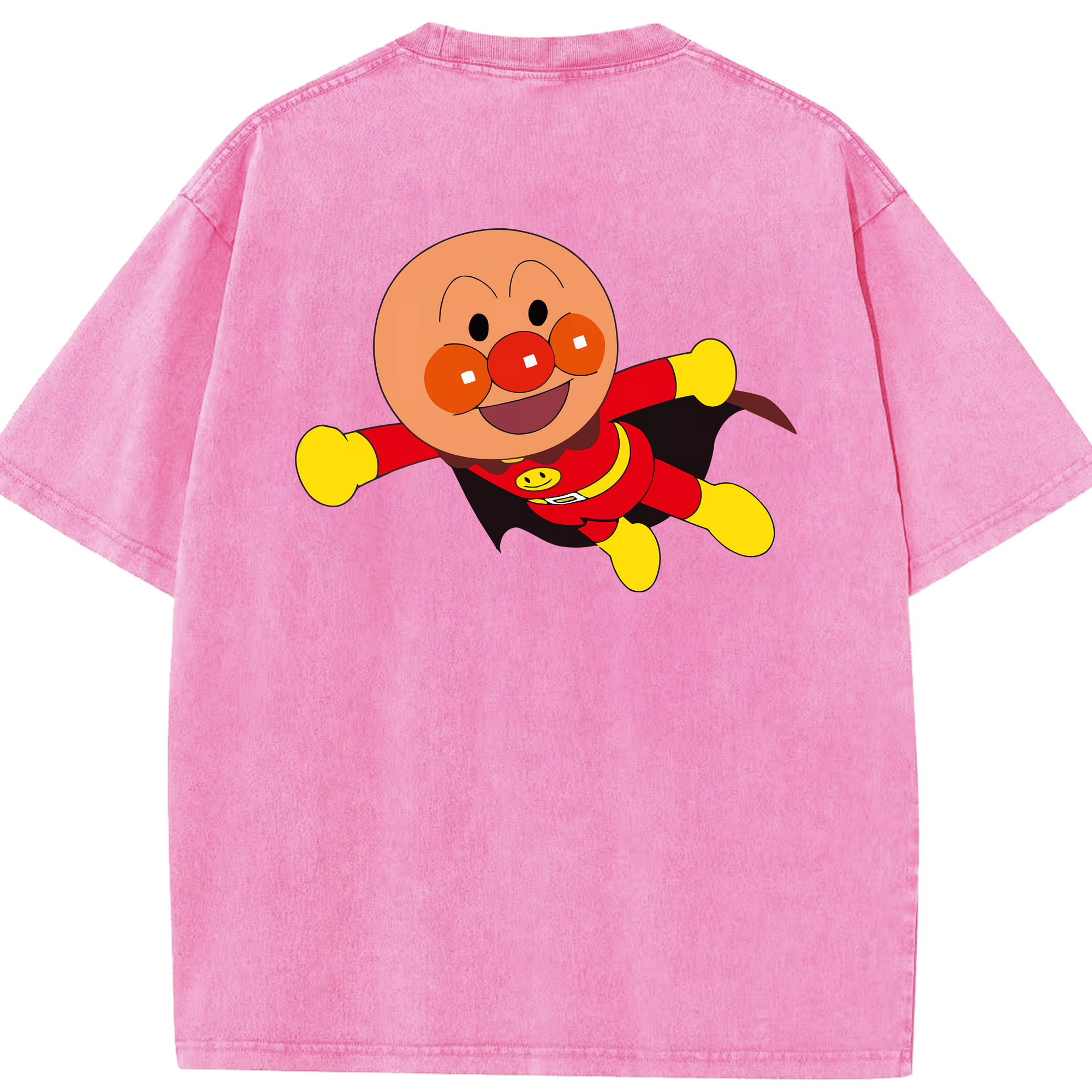 （画像用） アンパンマン Anpanman 綿100% ヴィンテージ風 半袖Tシャツ（背面プリント）